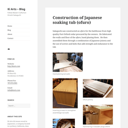 Construction of Japanese soaking tub (ofuro) – Ki Arts – Blog