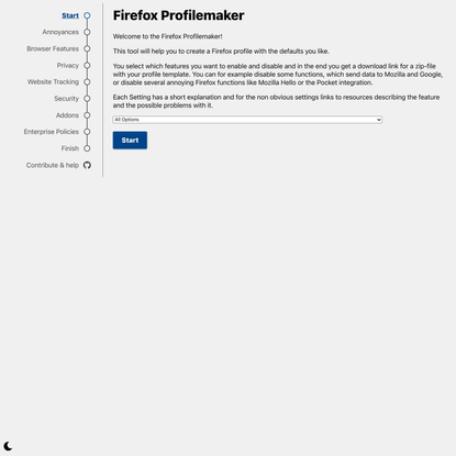 Firefox Profilemaker