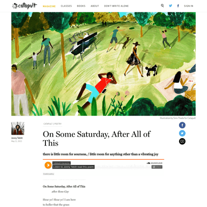 On Some Saturday, After All of This | Jonny Teklit