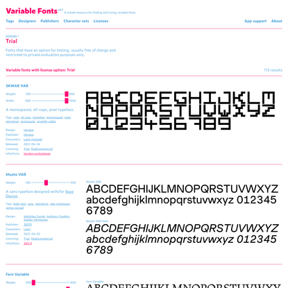 Trial – Variable Fonts