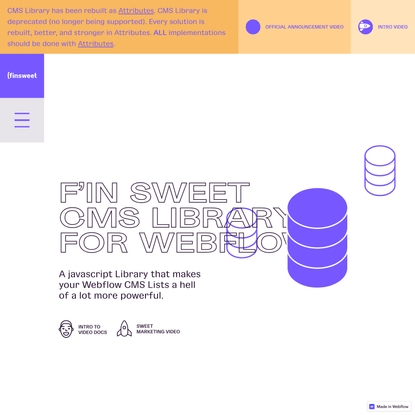 CMS Library for Webflow by Finsweet