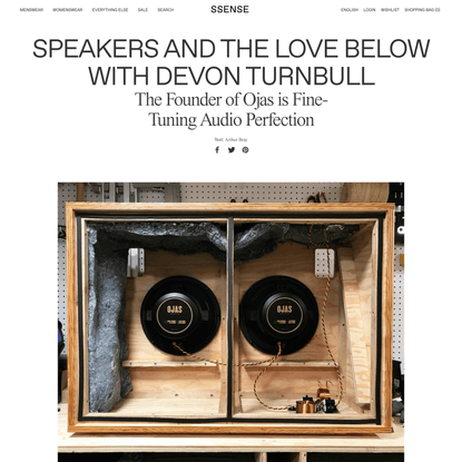 Speakers and The Love Below with Devon Turnbull | SSENSE