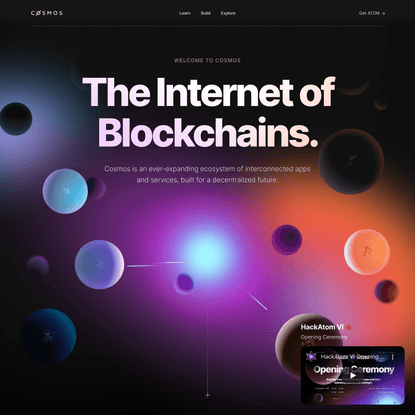 Cosmos: The Internet of Blockchains