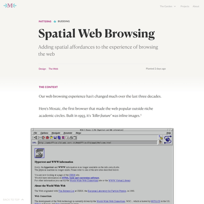 Spatial Web Browsing