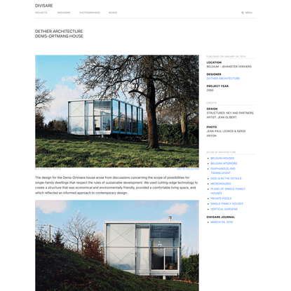Dethier Architecture · Denis-Ortmans House