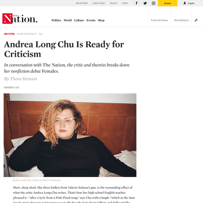 Andrea Long Chu Is Ready for Criticism