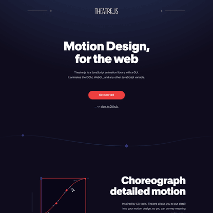 Theatre.js - JavaScript Motion Design Library