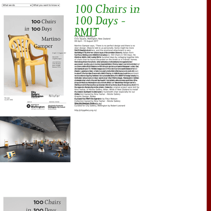 100 Chairs in 100 Days by Martino Gamper
