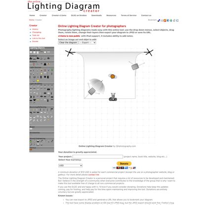 Creator / Home - Online Lighting Diagram Creator - Tools for photographers