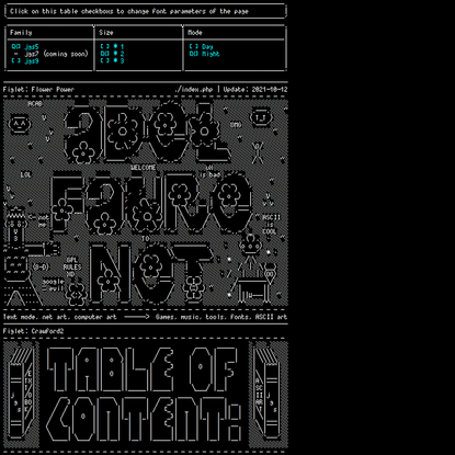 Adel Faure ‒ Games, music, tools, fonts, ASCII art