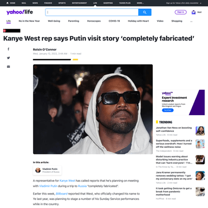 Kanye West rep says Putin visit story ‘completely fabricated’