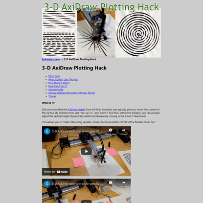 3-D AxiDraw Plotting Hack - lurkertech.com