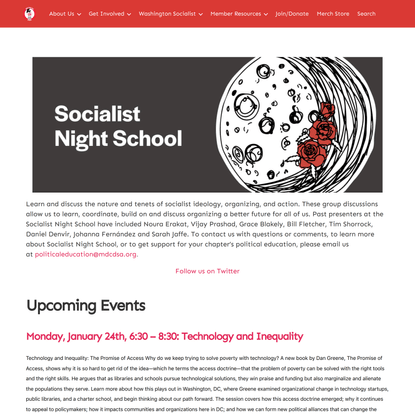 Night School - Metro DC Democratic Socialists of America