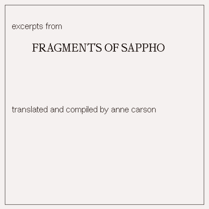 Fragments of Sappho