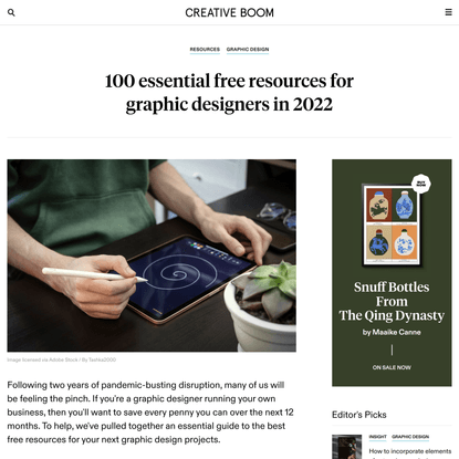 100 essential free resources for graphic designers in 2022