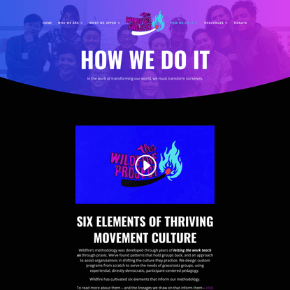 How We Do It | The Wildfire Project