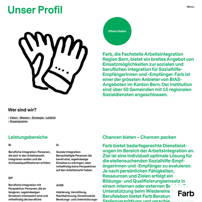 Unser Profil - Farb - Fachstelle Arbeitsintegration Region Bern