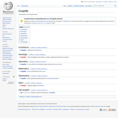 Cuspide - Wikipedia