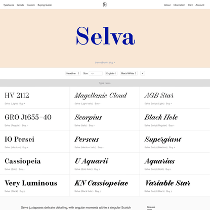 Selva — Colophon Foundry