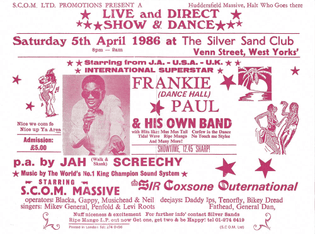 flyer-for-a-frankie-paul-show-with-support-from-london-based-sound-system-sir-coxsone-outernational-at-silver-sands-venn-str...
