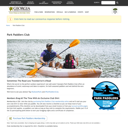 Park Paddlers Club | Department Of Natural Resources Division