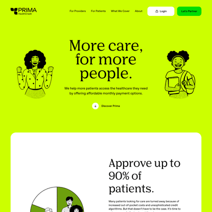 More care, for more people. | PrimaHealth Credit