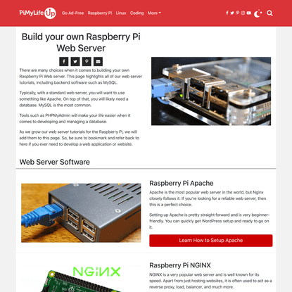 Setup a Raspberry Pi Web Server