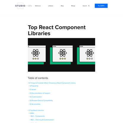 Top React Component Libraries