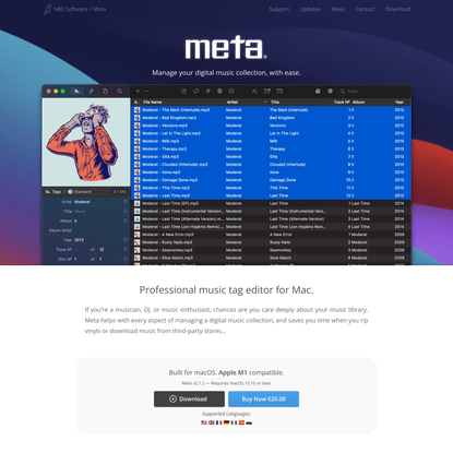 Meta — Music Tag Editor for Mac