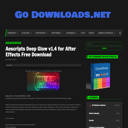 Aescripts Deep Glow v1.4 for After Effects Free Download - GoDownloads.net | Official Website