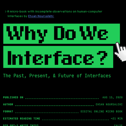 Why Do We Interface?