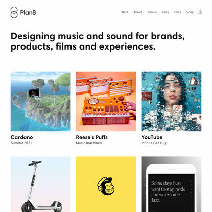 Plan8 | a design agency for music and sound