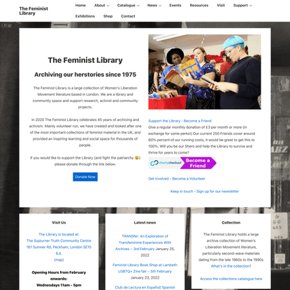 The Feminist Library – Archiving our herstories since 1975