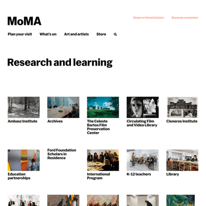 Research and learning | MoMA