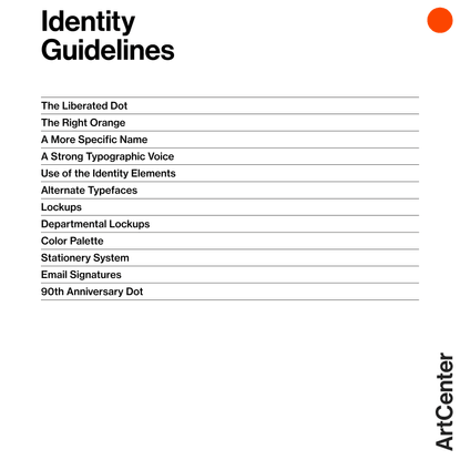 Identity Guidelines | ArtCenter Identity | ArtCenter College of Design