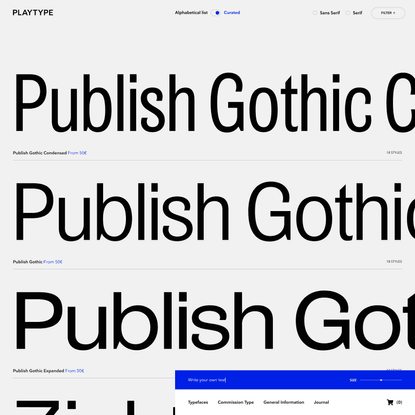 Typefaces - Playtype