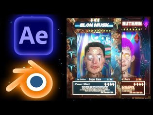 How to Create RARE 3D DIGITAL COLLECTIBLE CARDS ! Adobe Ae / Blender Tutorial