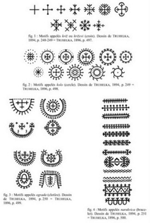 Image  Traditional Croatian tattoo motifs and symbols.