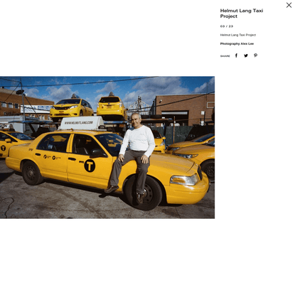 Helmut Lang Taxi Project
