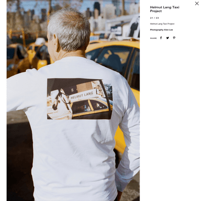 Helmut Lang Taxi Project
