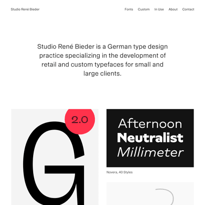 René Bieder / Type Design