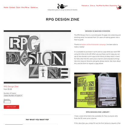 RPG Design Zine — ndpdesign