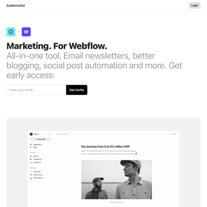 Audienceful: The marketing toolkit for Webflow