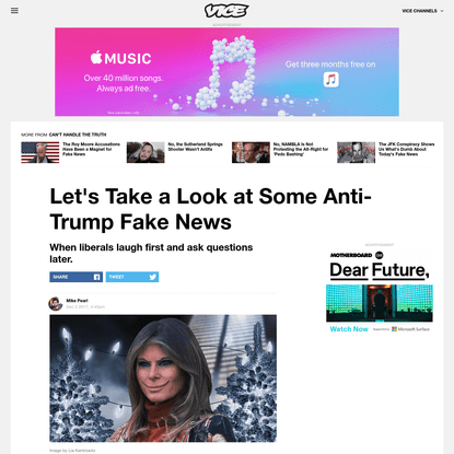 Let's Take a Look at Some Anti-Trump Fake News