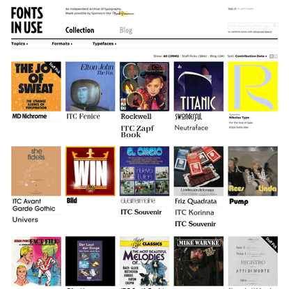 Fonts In Use – Type at work in the real world.