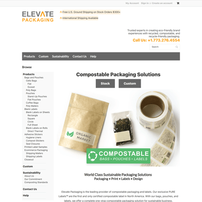 Eco-Friendly Compostable Packaging and Labels