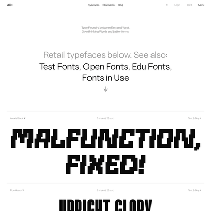 Laïc: Type | Independent Type Foundry based in Warsaw.