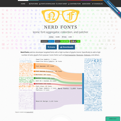 Nerd Fonts - Iconic font aggregator, glyphs/icons collection, &amp; fonts patcher