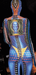 Jean Paul Gaultier: AW1995 ‘Cyber’ Runway Look, via High Fashion Magazine, July 1995.