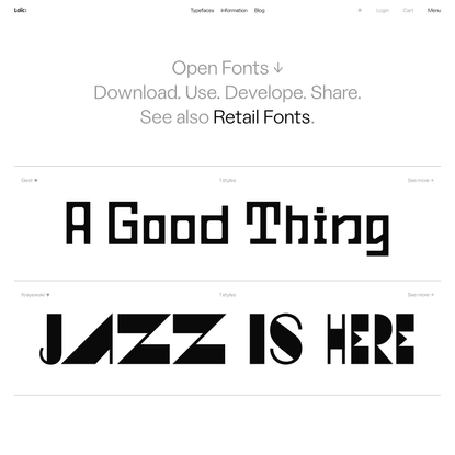 Open fonts | Laïc: Type